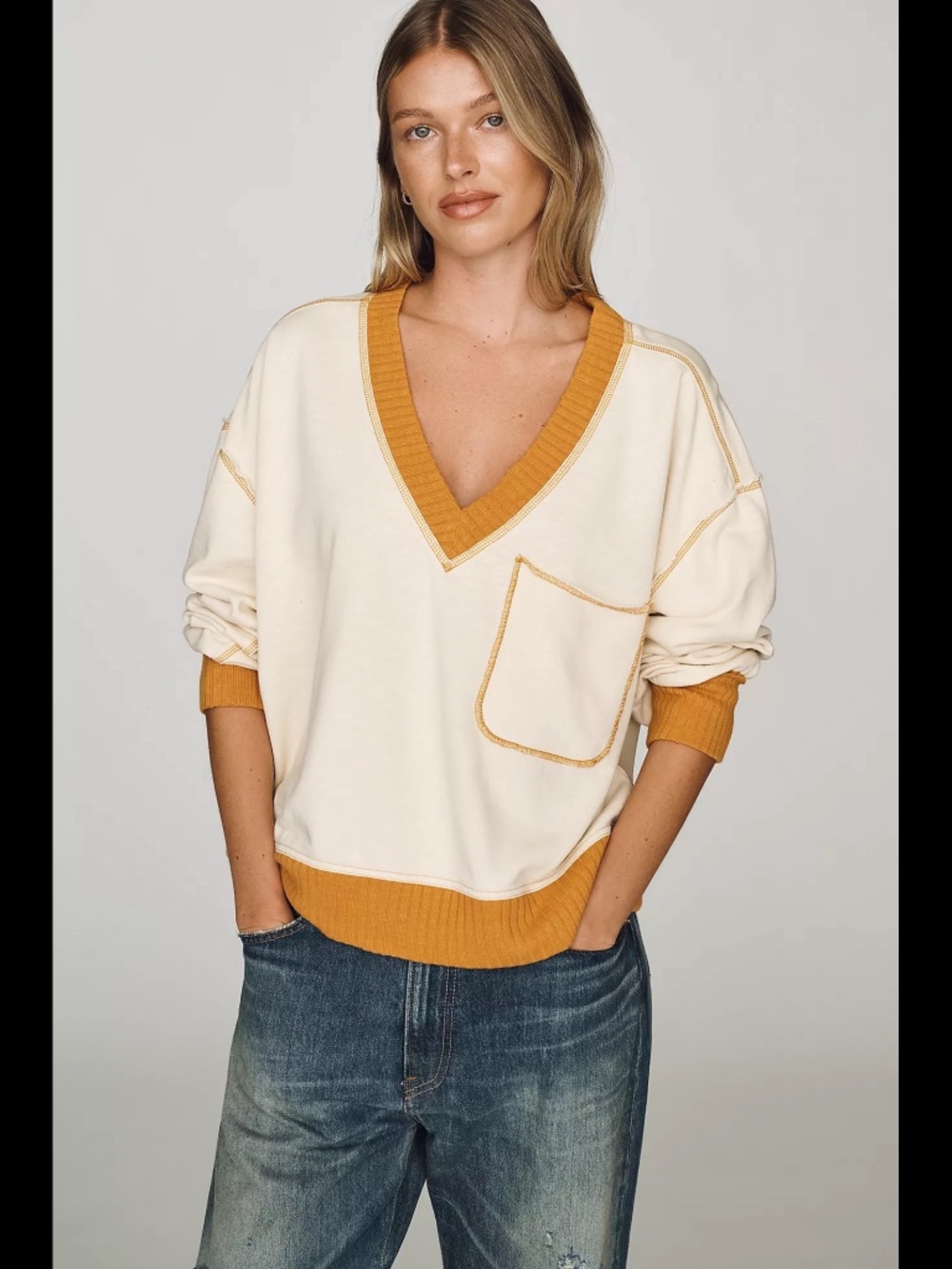Anthropologie Pilcro Montana Pocket Knit Top